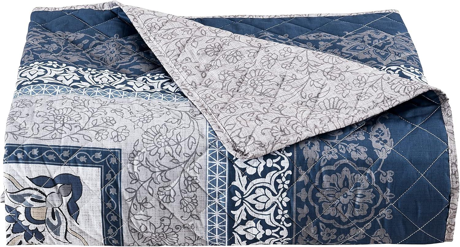 Royal Court Chelsea Blue Quilt Set Full - Queen 3 Piece