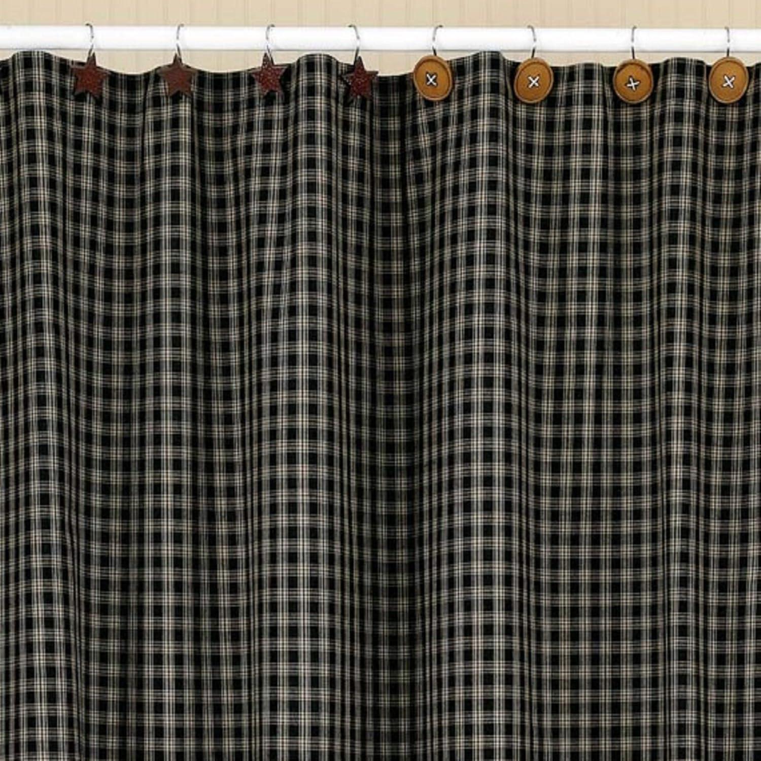 Park Designs Sturbridge Shower Curtain - Black