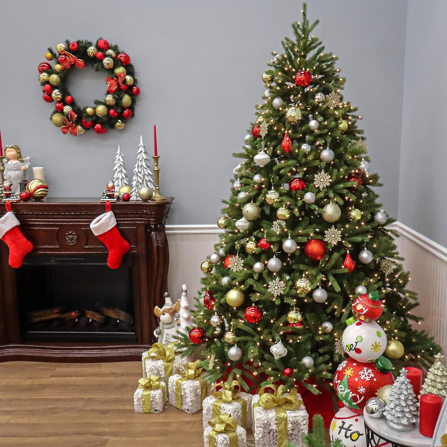 6.5 ft Pre-Lit Jersey Fraser Fir Artificial Christmas Tree