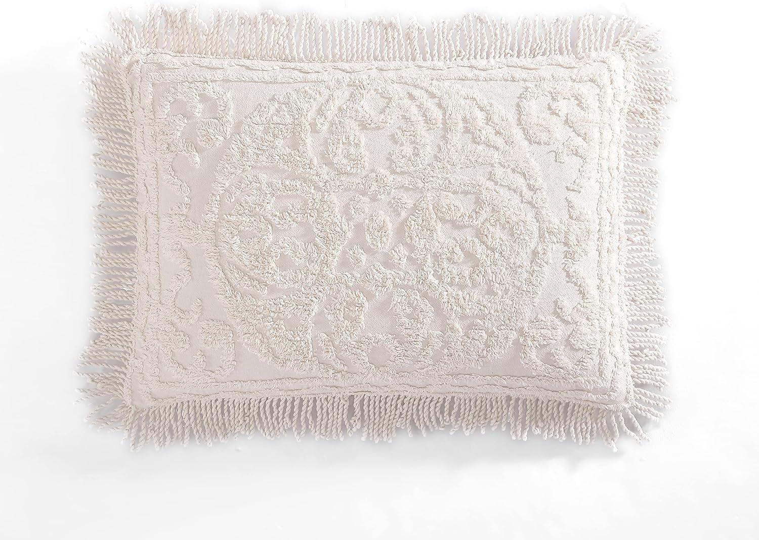 Blush Cotton Medallion Chenille Standard Pillow Sham