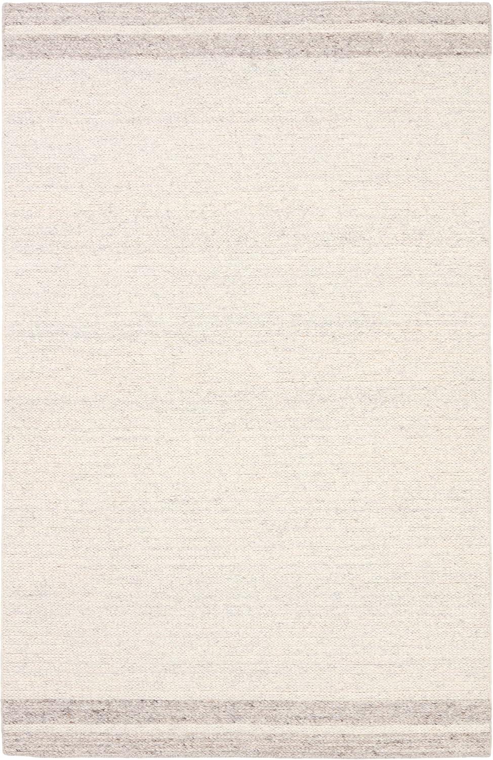 Gray and Cream Hand-Tufted Wool 8' x 10' Area Rug