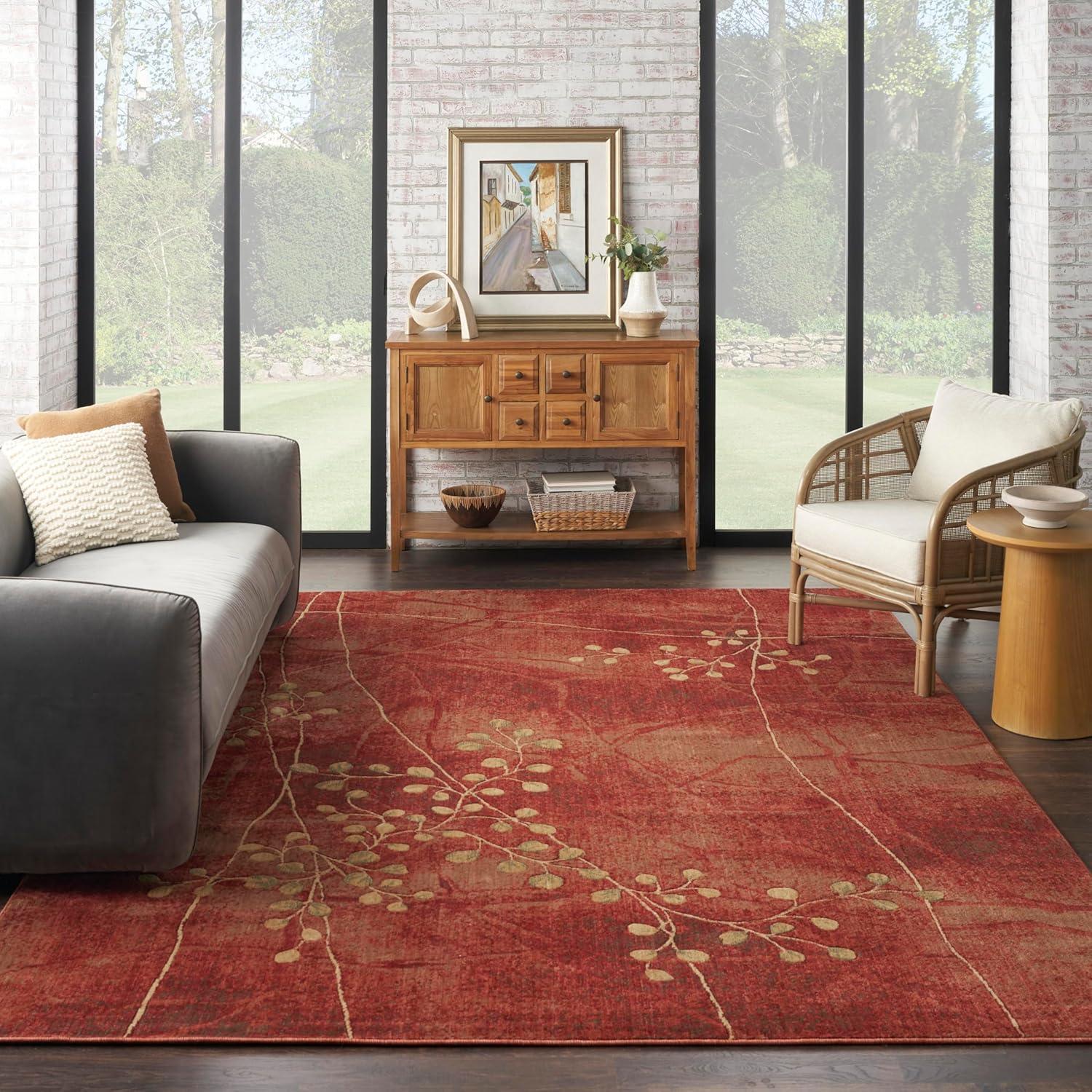 Nourison Somerset Latte Area Rug ST74 6'7" x 9'7"