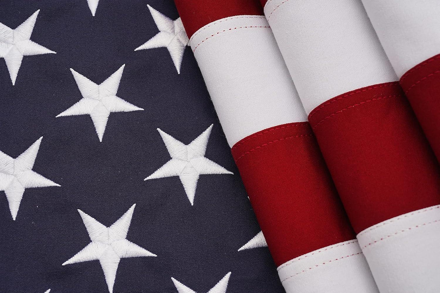 American flag USA flag 3x5FT-Embroidered Stars Flag Double Stitched Sewn Stripes Outdoors Indoors Heavy Duty flag Brass Grommets Banner