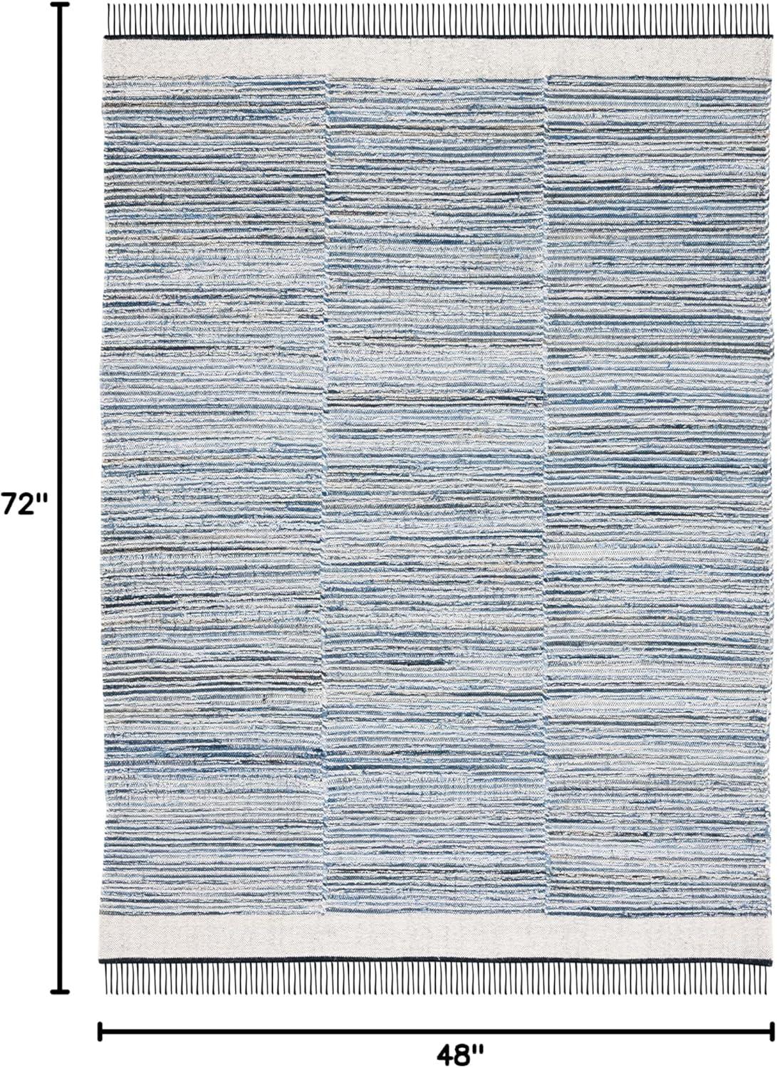 Kilim KLM310 Hand Woven Area Rug - Blue/Ivory - 4'x6' - Safavieh.