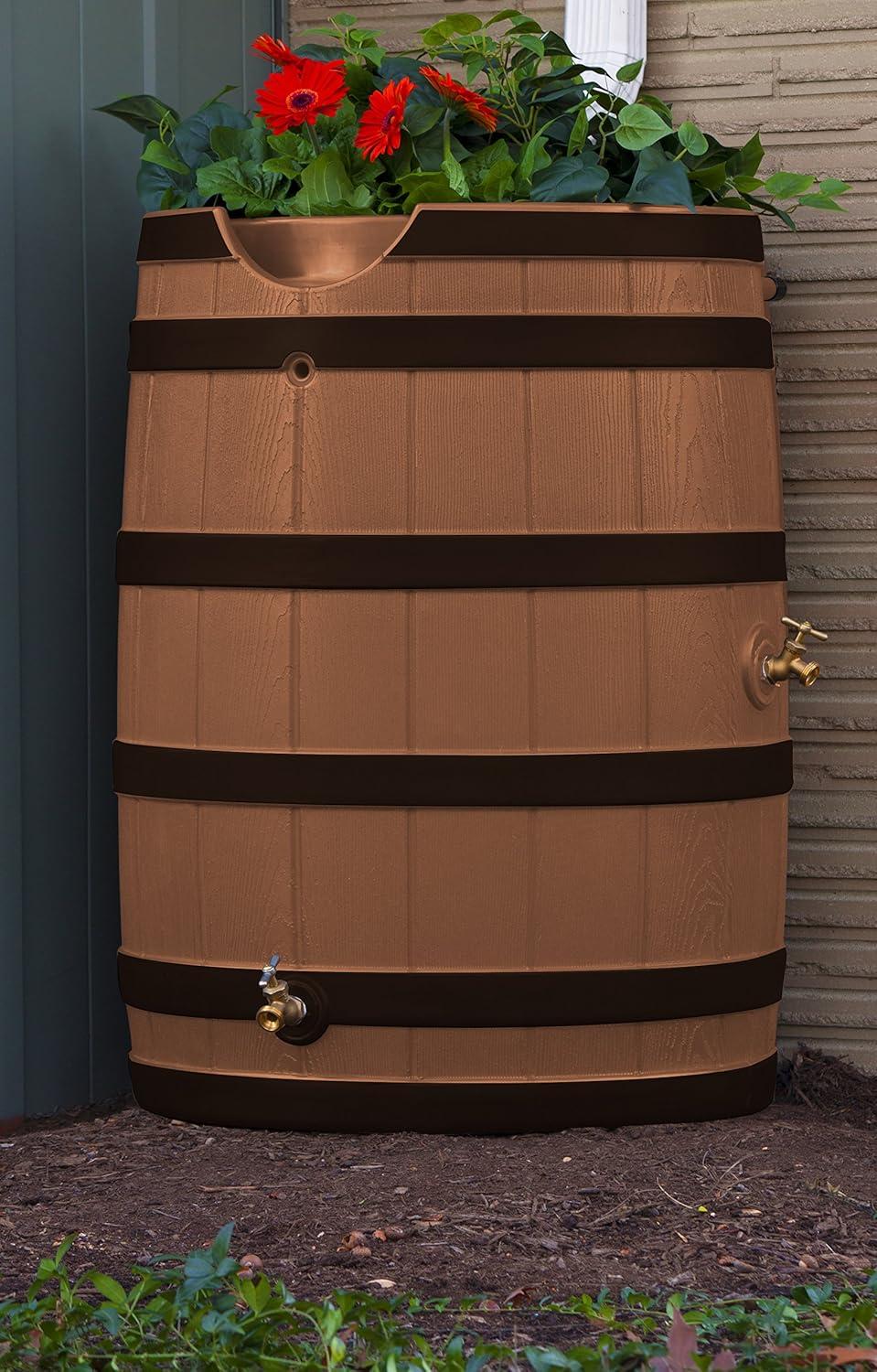 Good Ideas Good Ideas 65 Gallons Resin Drainable Dual Overflow Rain Barrel