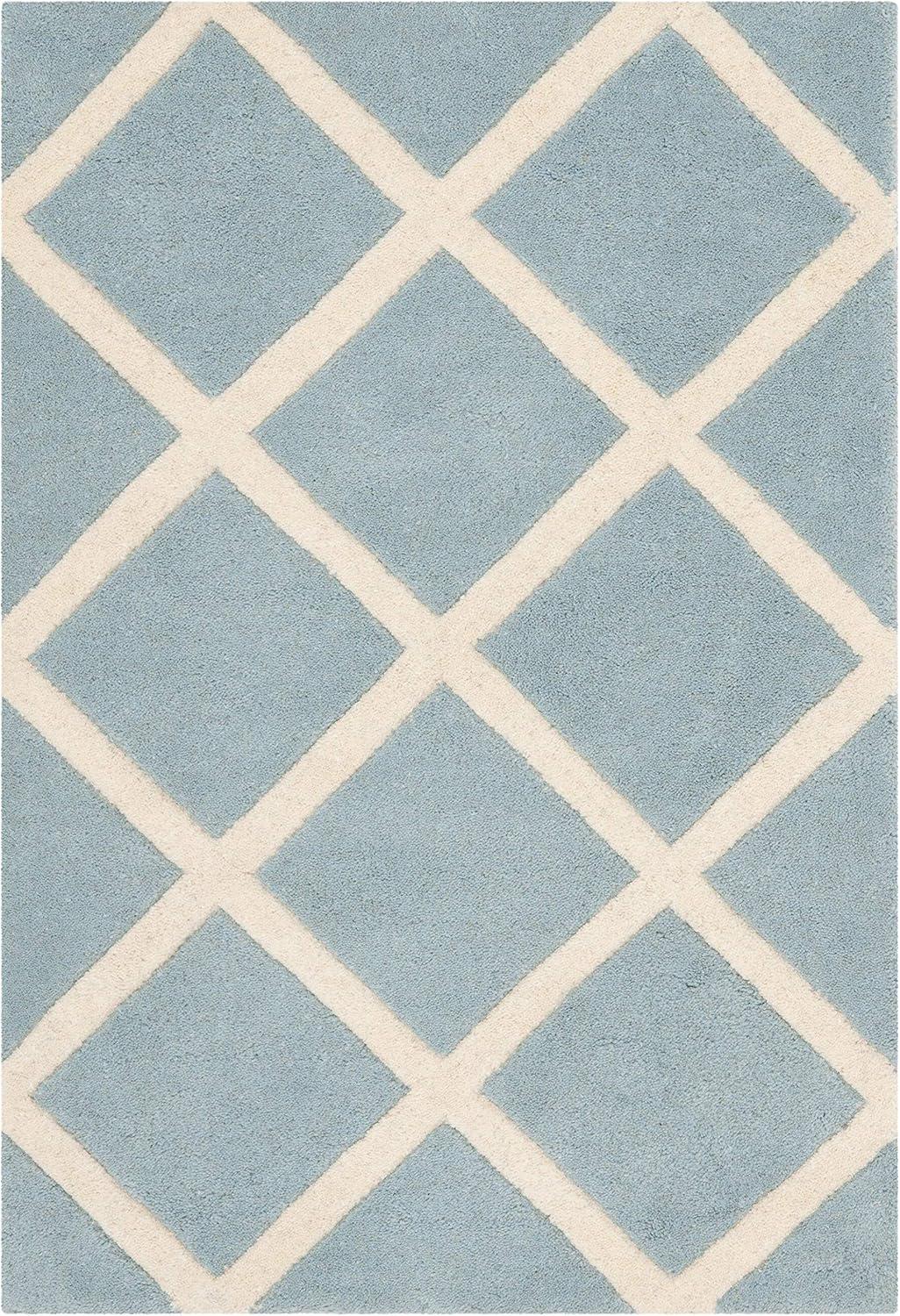 Elegant Off-White Hand-Tufted Wool Runner Rug, 2'3" x 7'