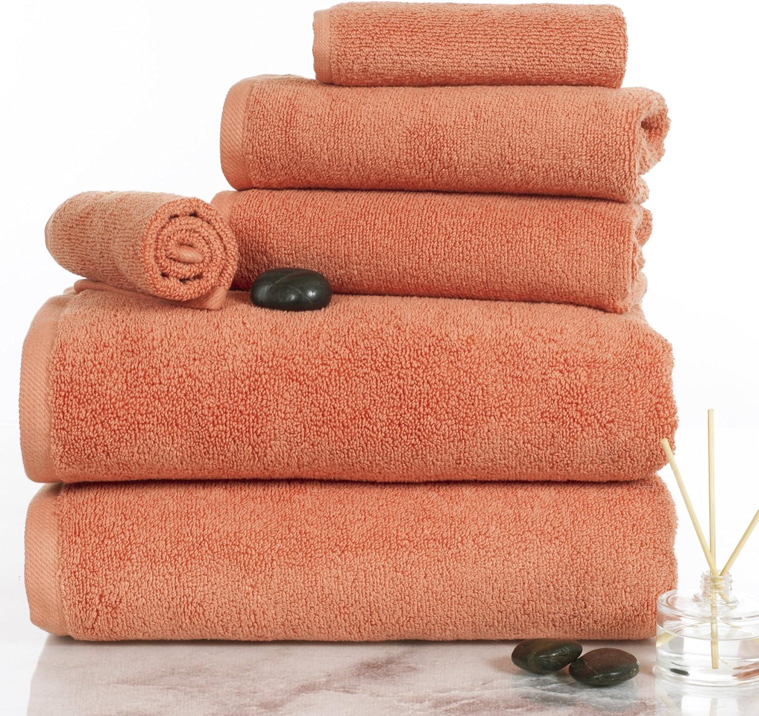 Brick Egyptian Cotton Zero Twist 6-Piece Towel Set