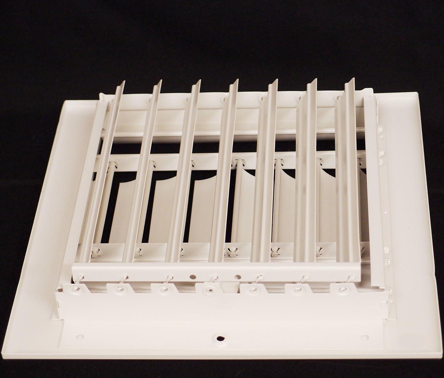 14" x 4" White Adjustable Aluminum HVAC Grille