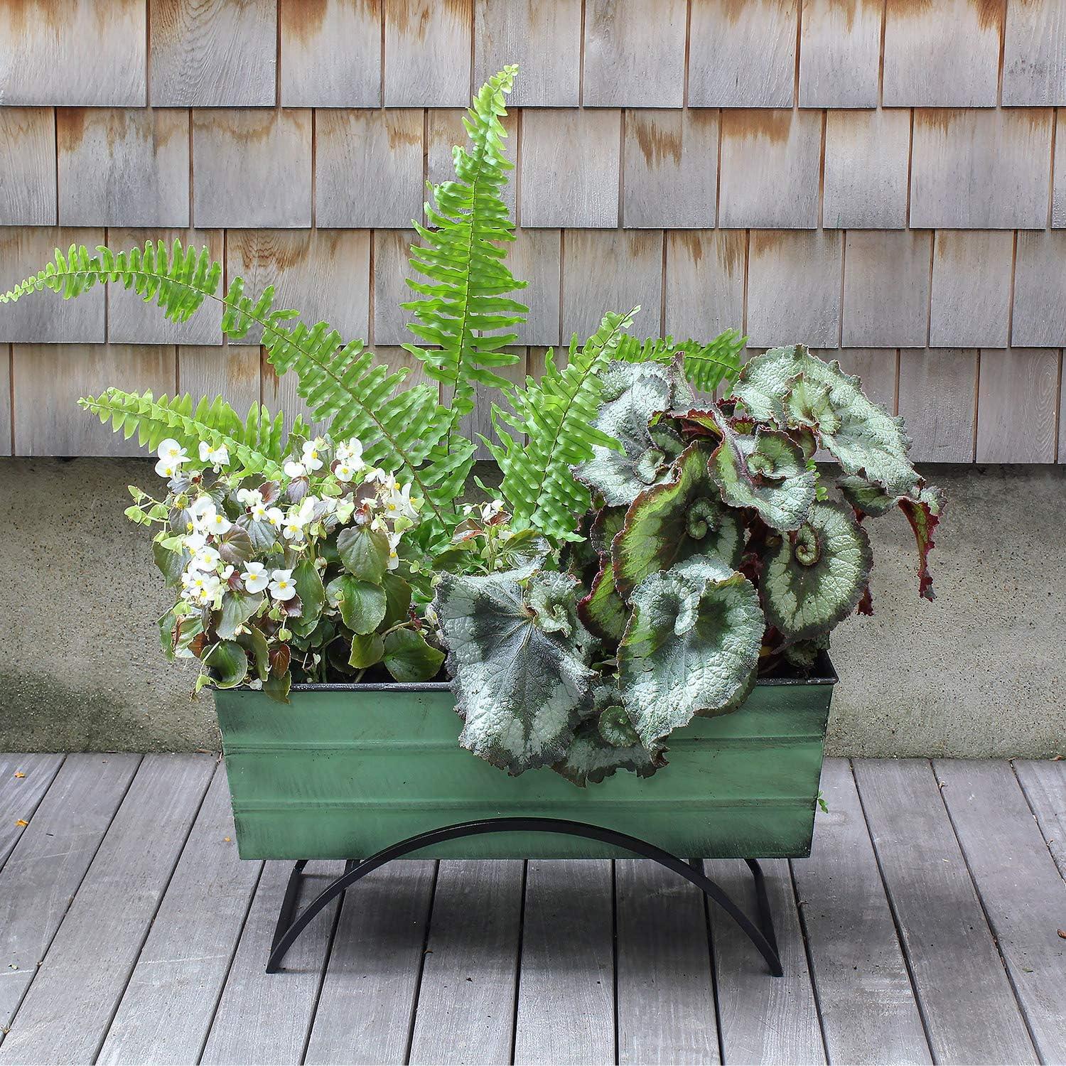 ACHLA Designs With Odette Stand Rectangular Steel Planter Boxes