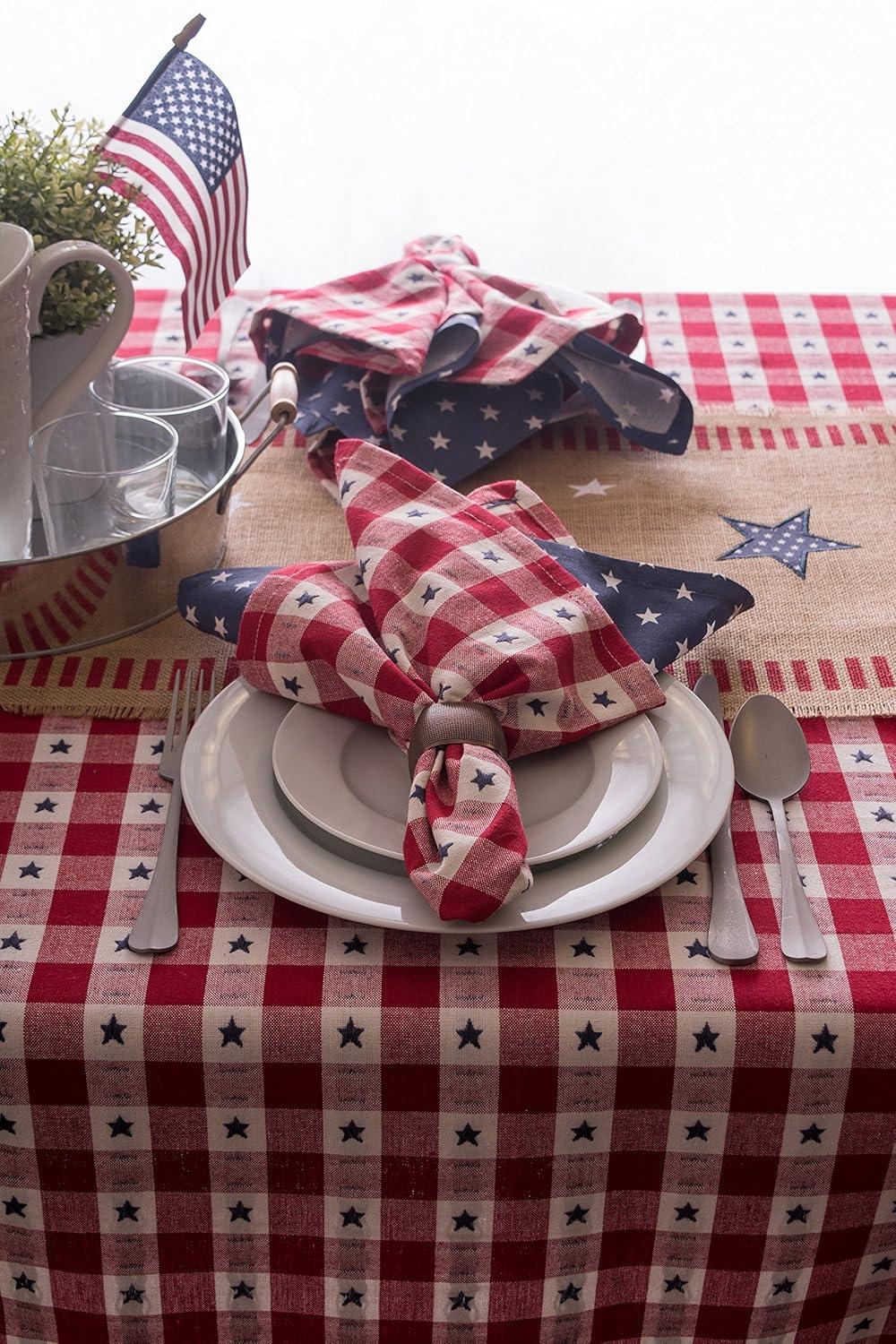 14 x 74 in. 4th of July Jute Table Runner