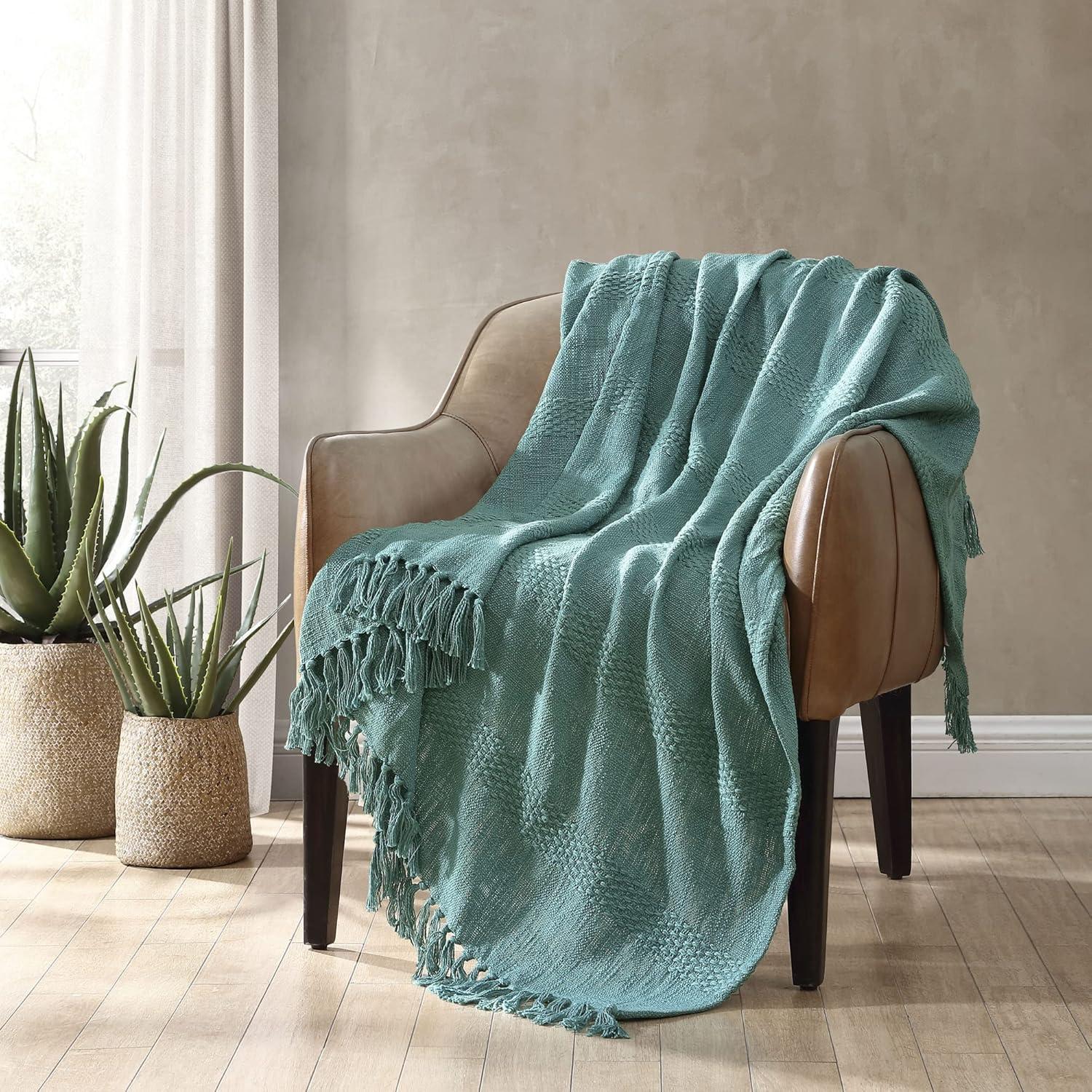 Brielle Home Samson Cotton Throw Blanket