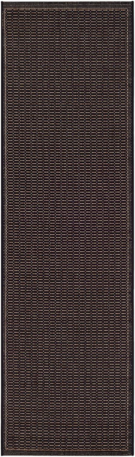 Couristan Recife Saddle Stitch Indoor /Outdoor Area Rug, Champagne- Taupe, 2' x 3'7"