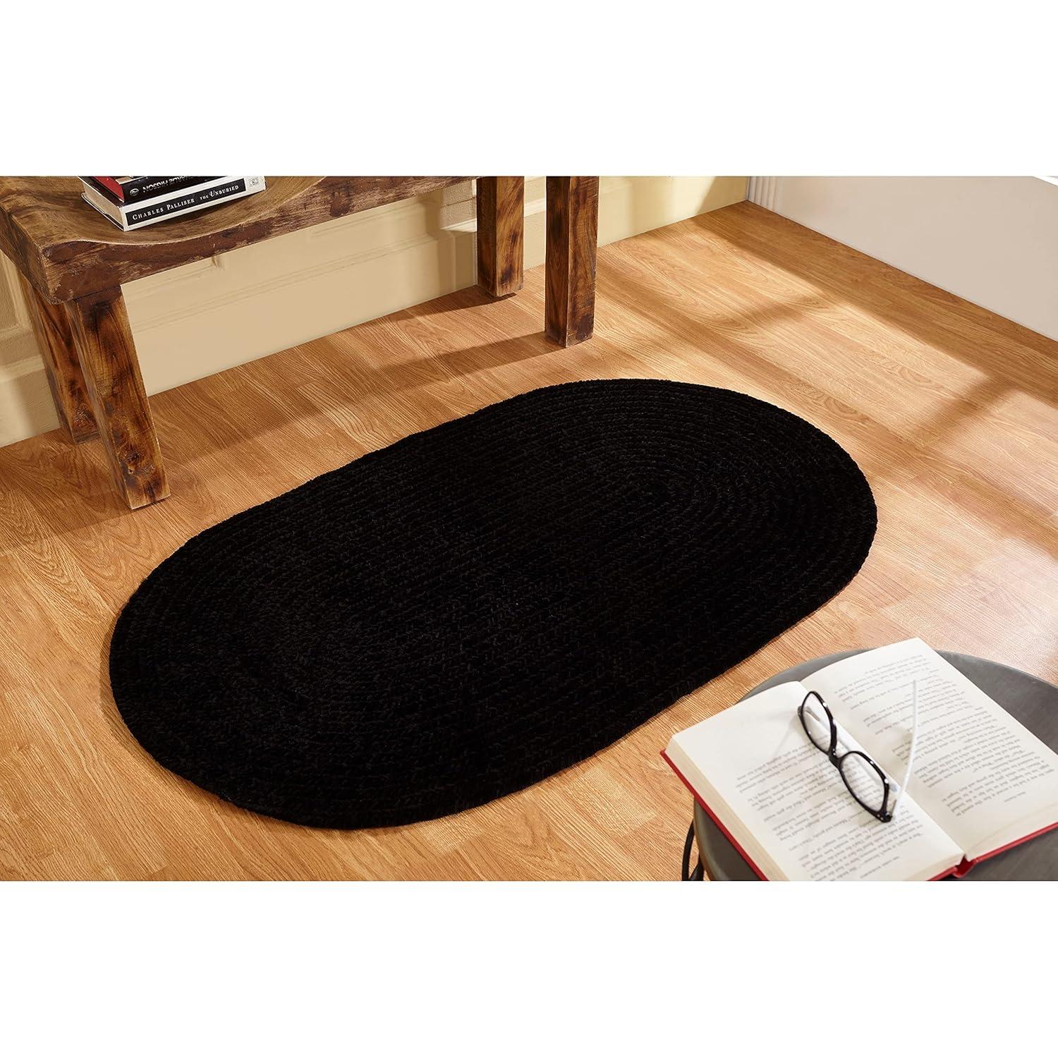 24" x 108" Chenille Solid Collection Mauve Reversible Indoor Area Utility Runner Rug - Better Trends