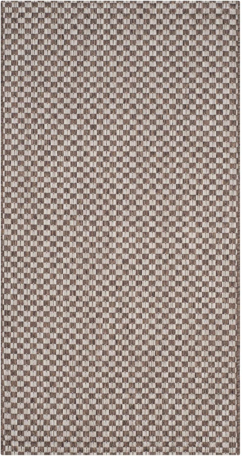 Subtle Elegance Light Brown & Light Grey Synthetic Rectangular Area Rug