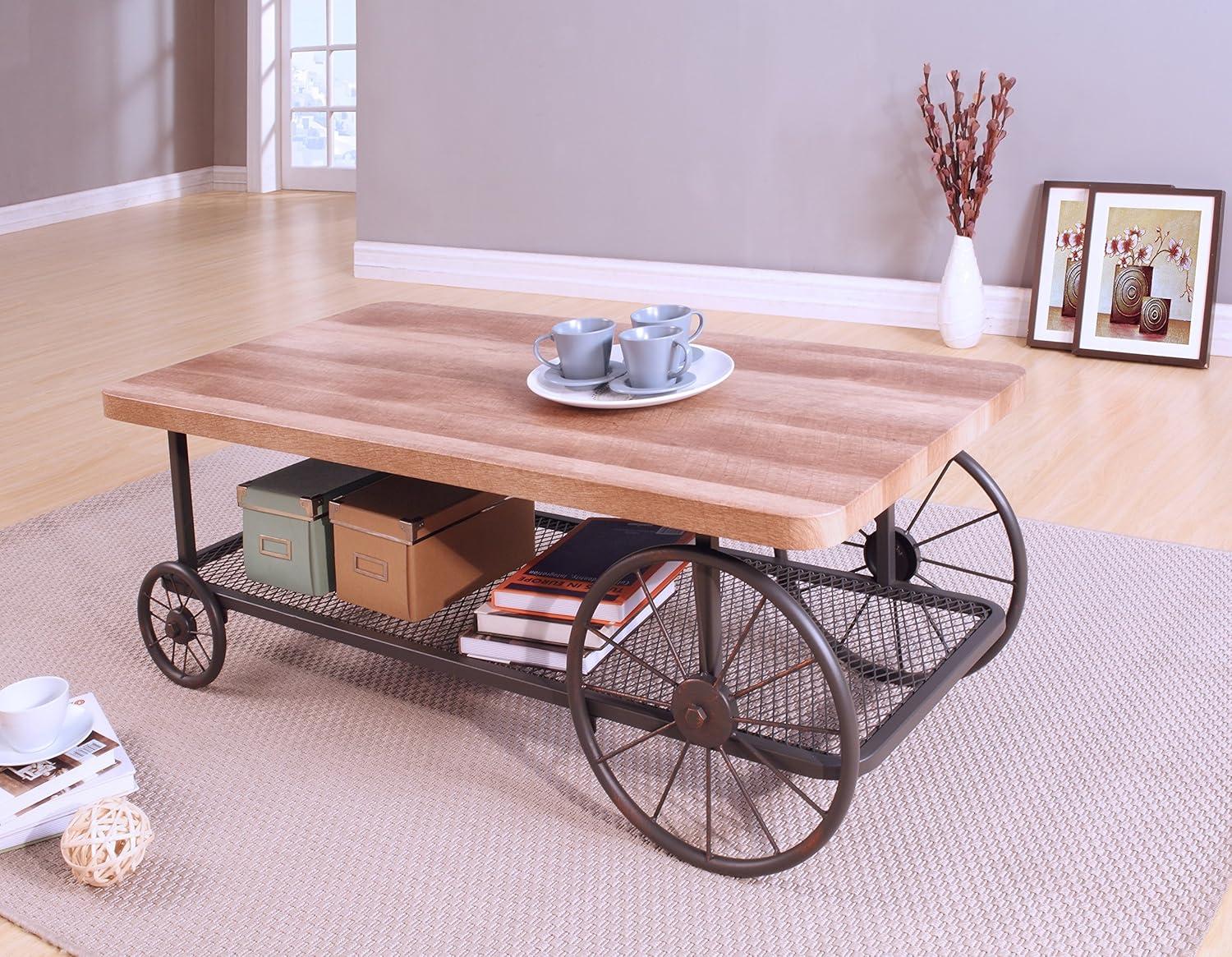 Acme Furniture Francie Coffee Table Oak/Antique Gray
