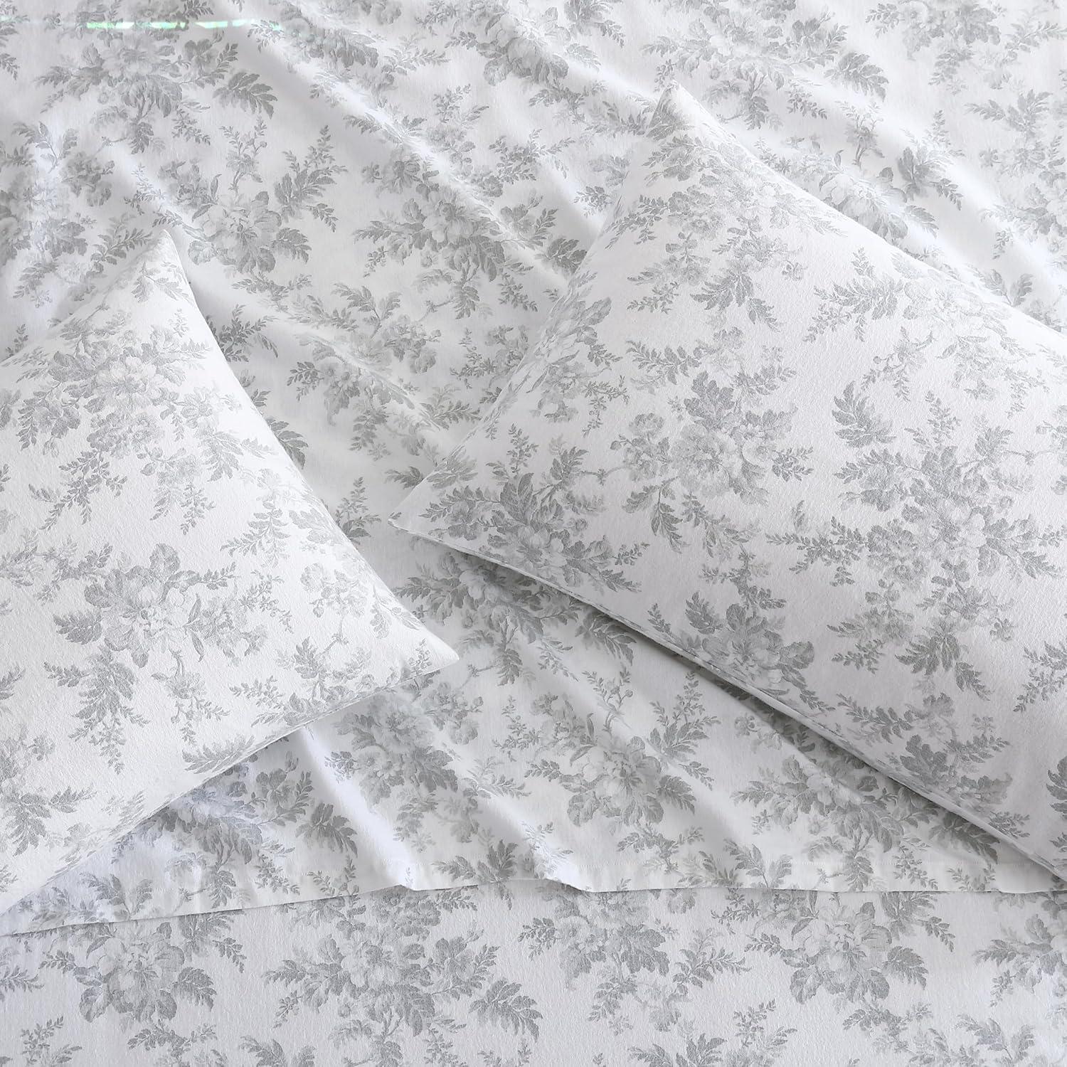 Laura Ashley Cotton Flannel Cozy Sheet Sets