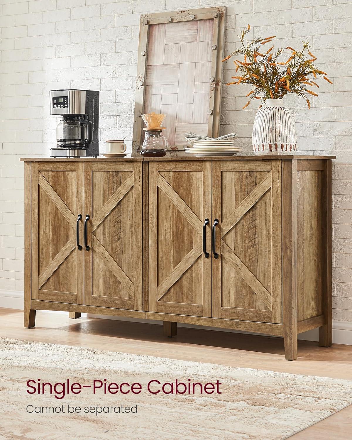 Wrought Studio™ Yvette 59"W Credenza Sideboard, Buffet Storage Cabinet