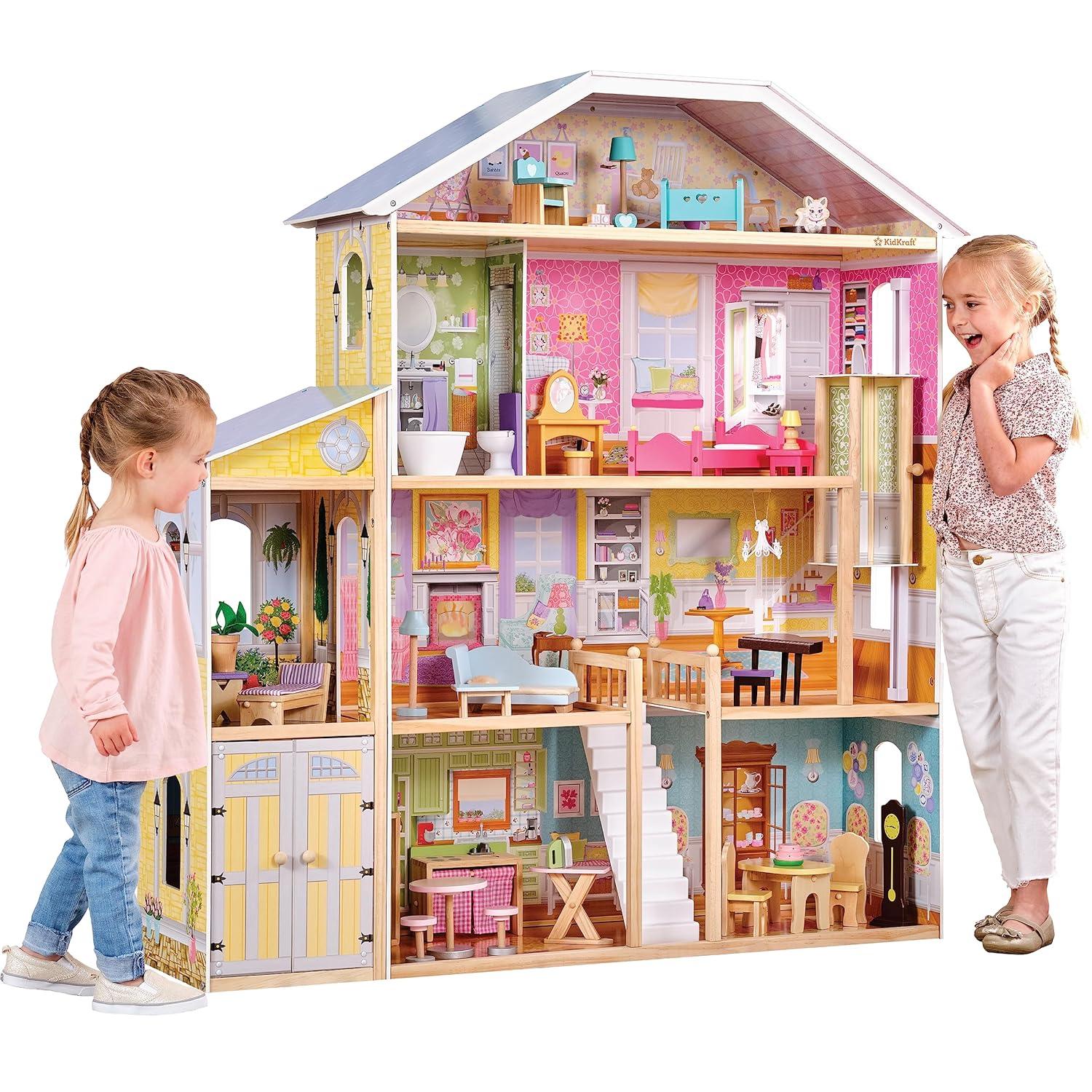KidKraft Majestic Mansion Wooden Dollhouse with 34 Accessories