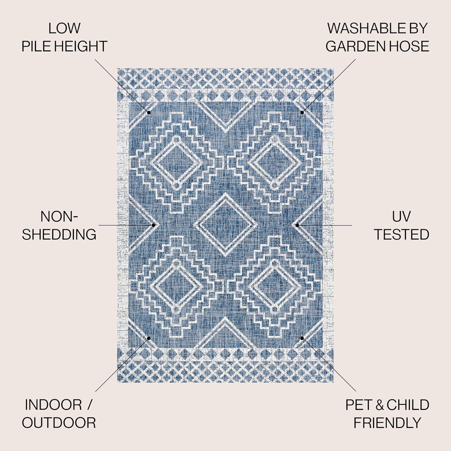 Marokko Diamond  Medallion Indoor/Outdoor Area Rug - JONATHAN Y