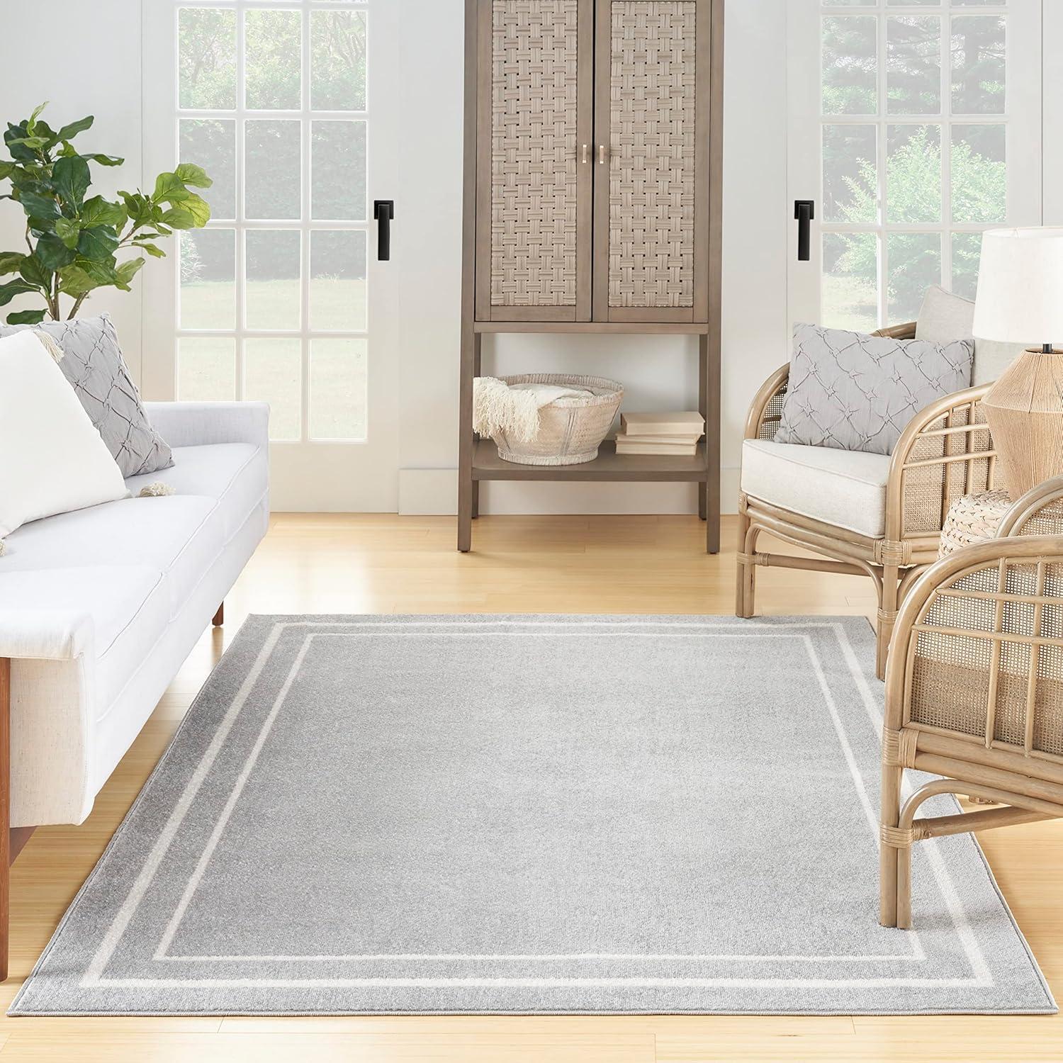 Nourison Essentials Bordered Indoor Outdoor Area Rug