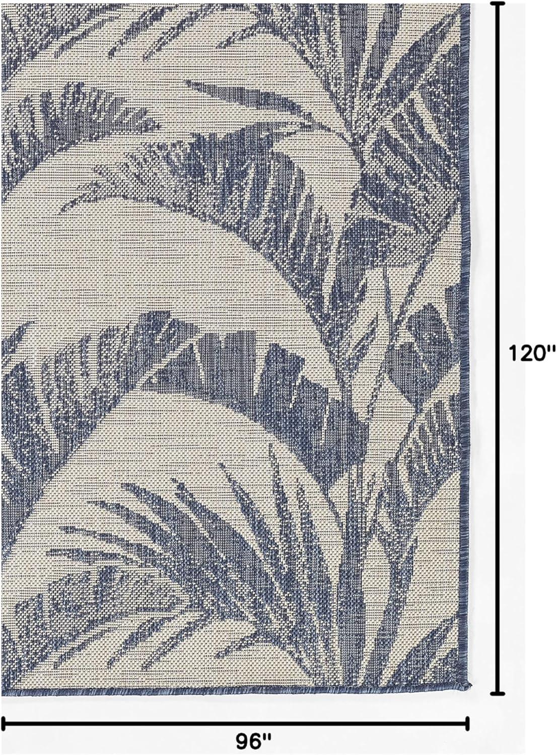 Momeni Riviera Transitional Aqua Indoor Outdoor Rug 8' X 10'