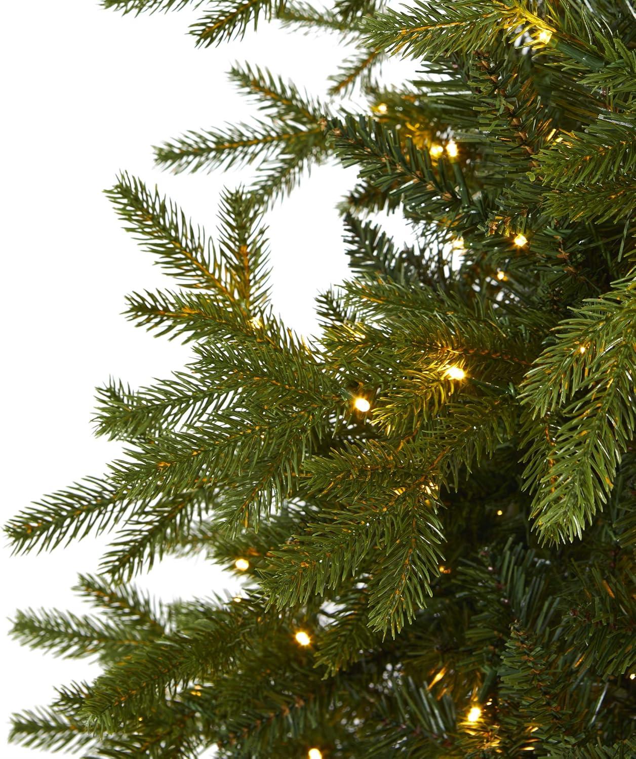 Nearly Natural 7’ Belgium Fir “Natural Look” Prelit LED Artificial Christmas Tree