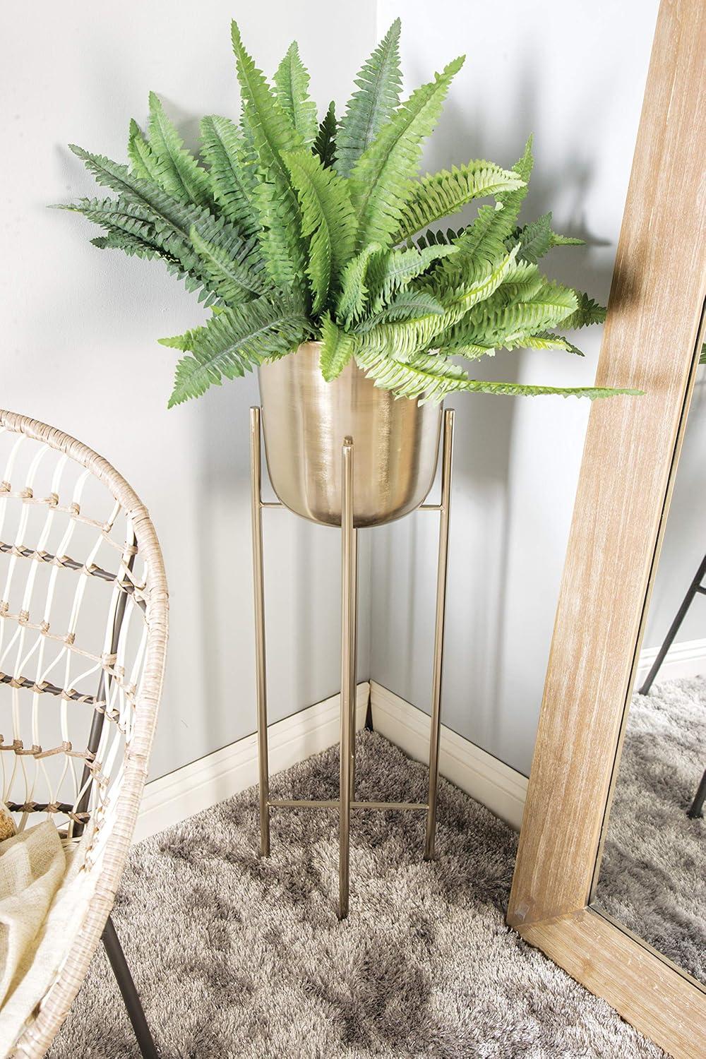 2 - Piece Tall Round Planter Metal Stand