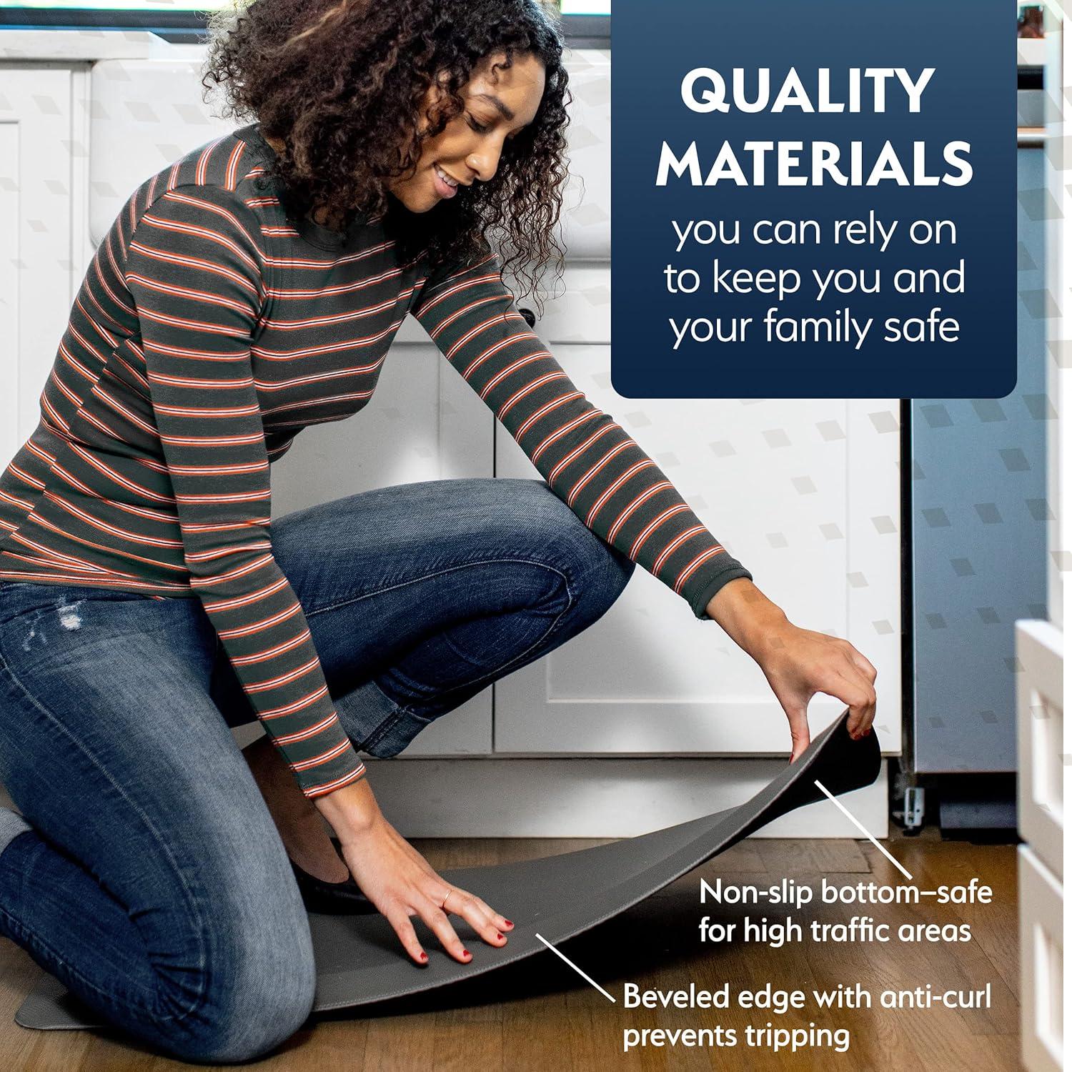 Sky Solutions Anti Fatigue Cushioned 3/4 Inch Floor Mat, 20" x 39", Gray