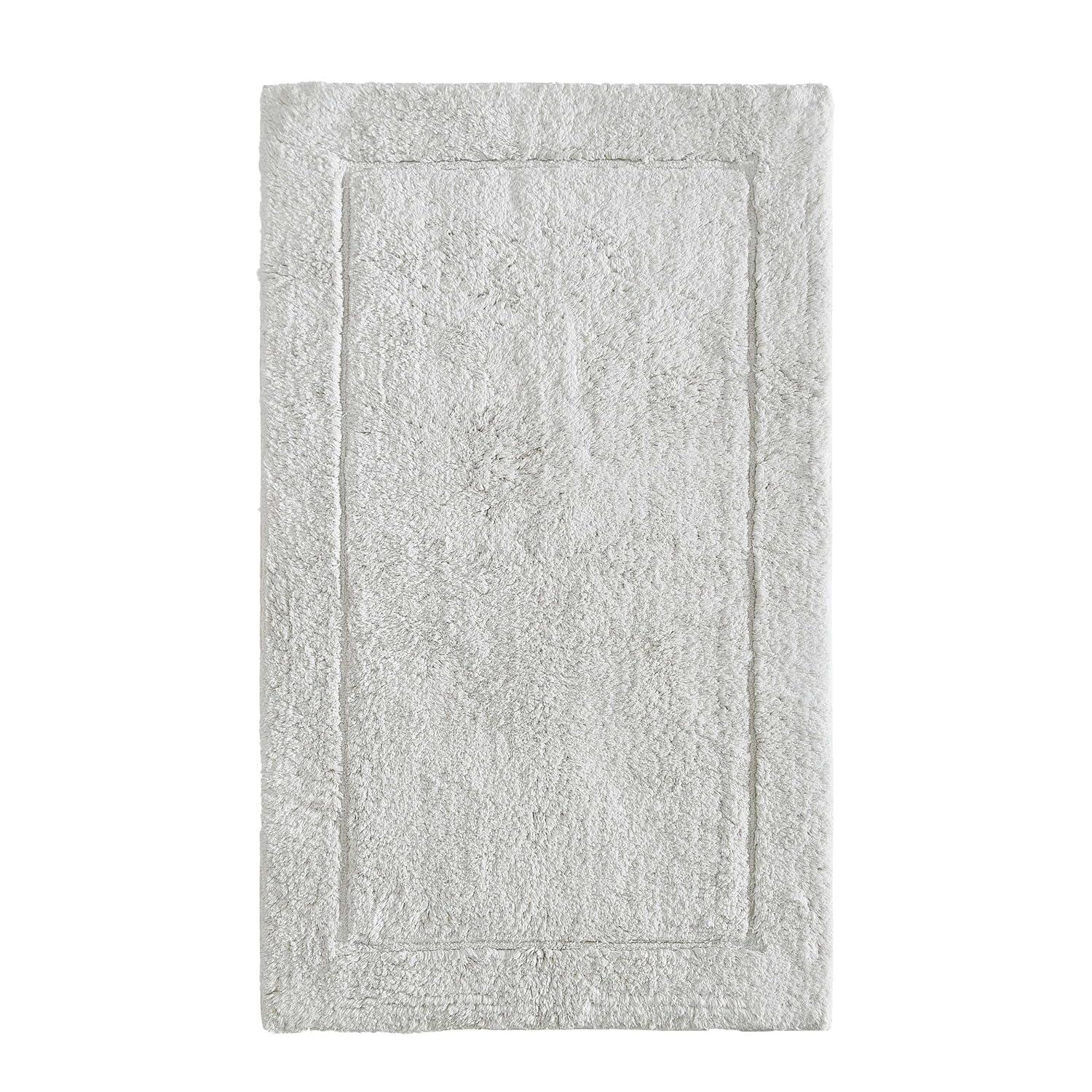 Silver Grey Cotton Tufted Bathroom Rug, 24" x 40"