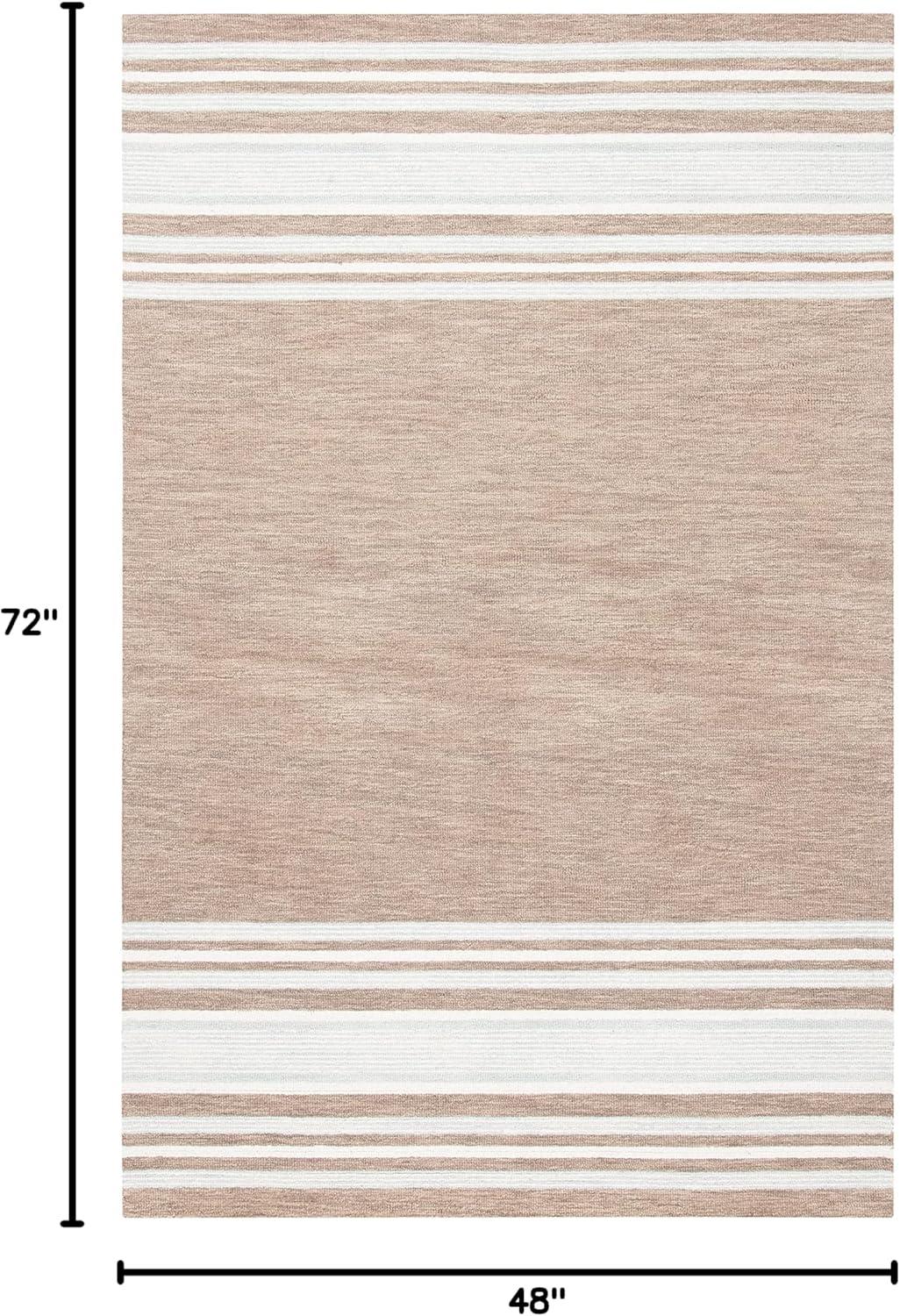 Metro MET602 Hand Tufted Indoor Accent Rug - Brown/Ivory - 3'x5' - Safavieh