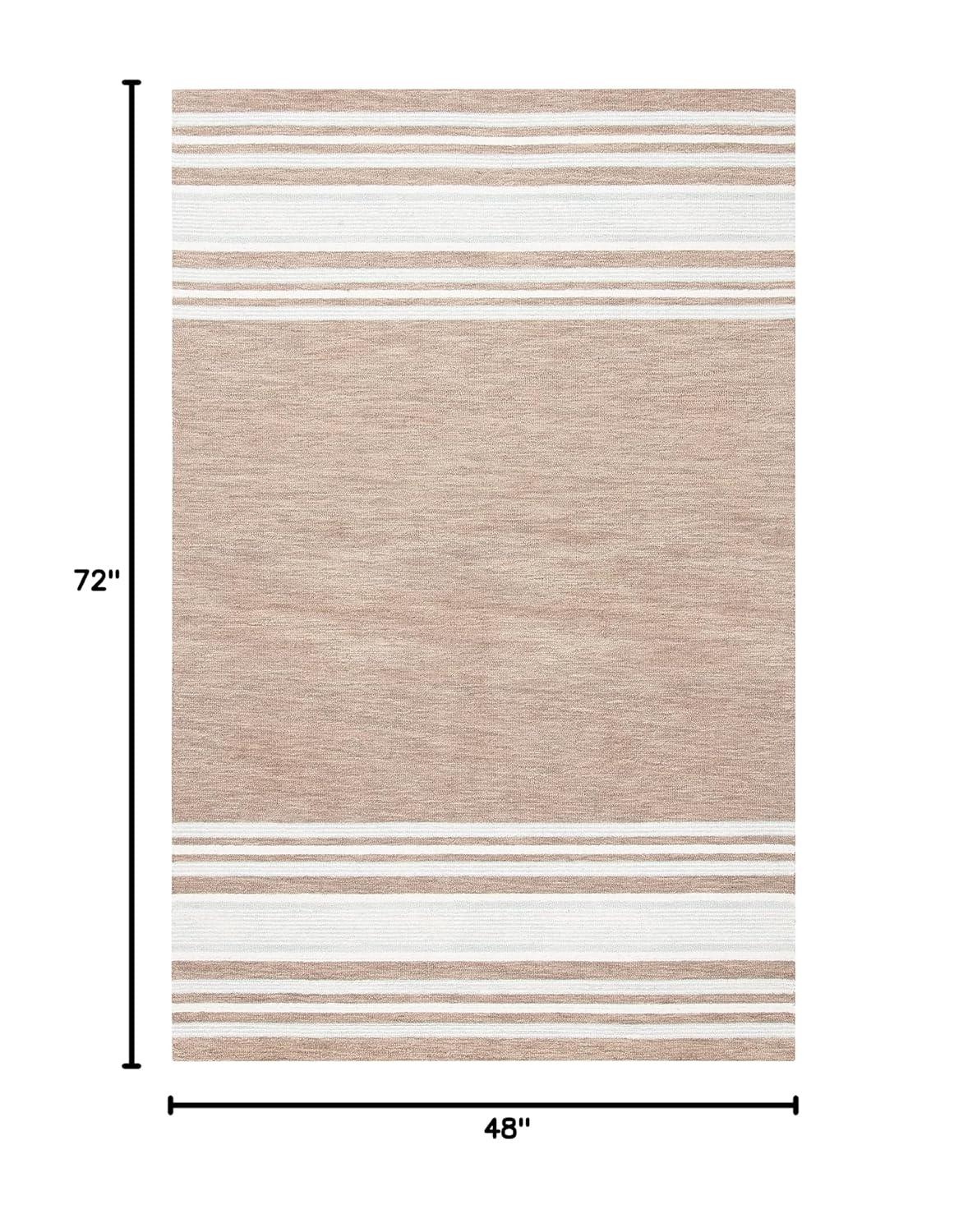 Metro MET602 Hand Tufted Indoor Accent Rug - Brown/Ivory - 3'x5' - Safavieh