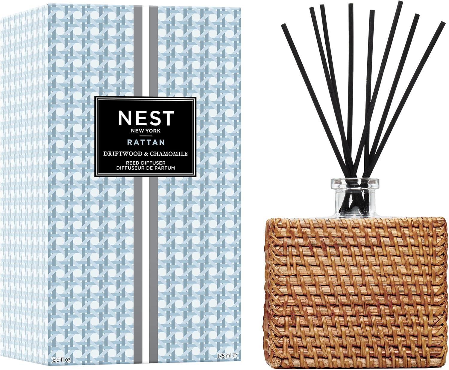Sandalwood Vanilla Reed Diffuser with Rattan Sleeve
