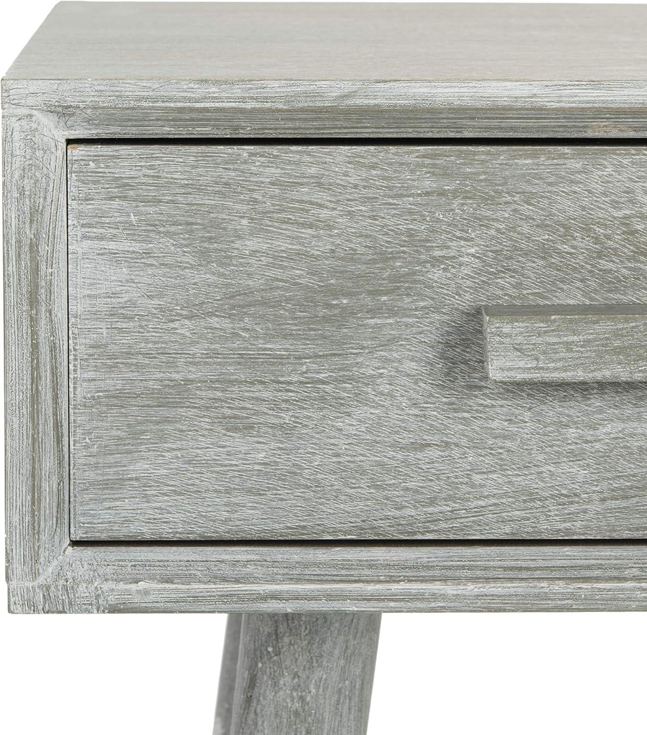 Transitional Slate Grey Rectangular 2-Drawer Console Table