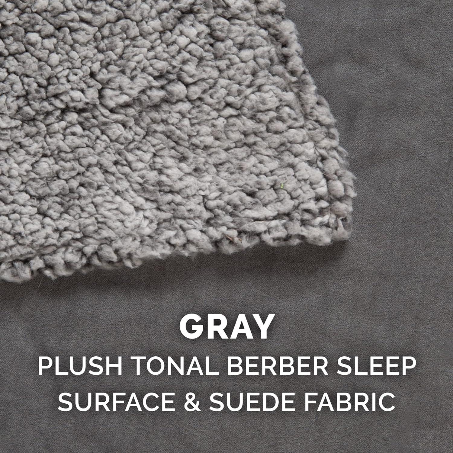 FurHaven Berber and Suede Blanket Top Mattress Memory Foam Dog Bed