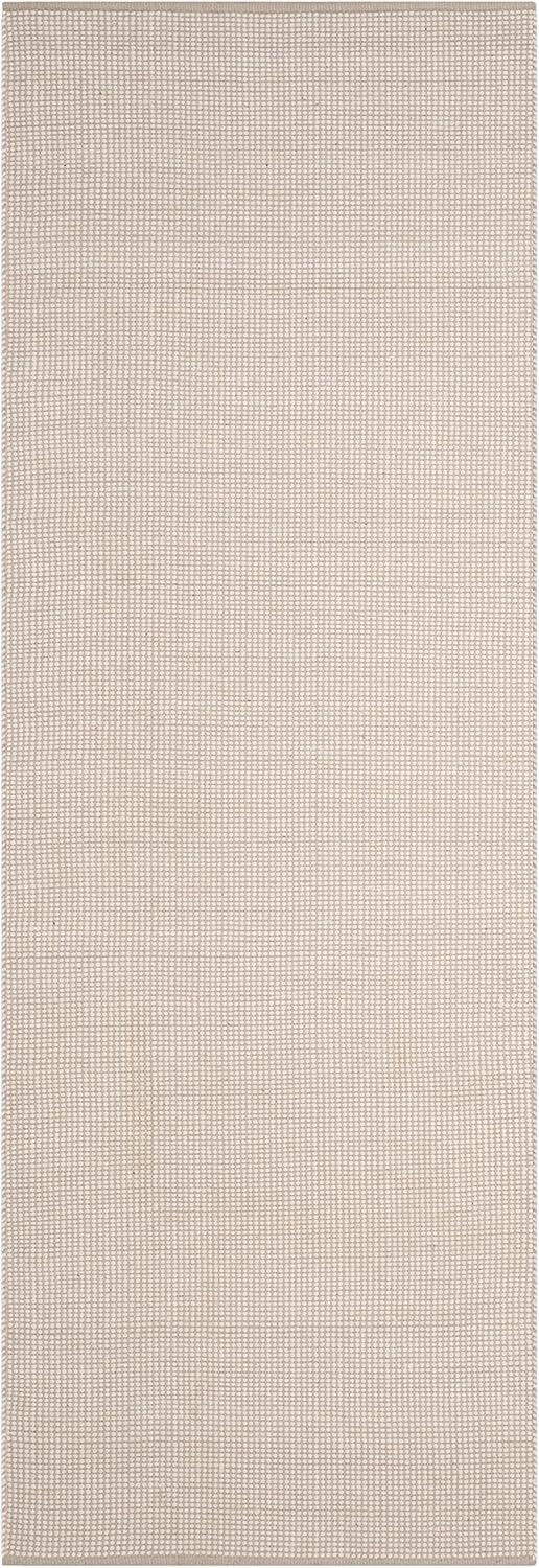 SAFAVIEH Montauk Sampson Geometric Dots Cotton Runner Rug, Ivory/Grey, 2'3" x 10'