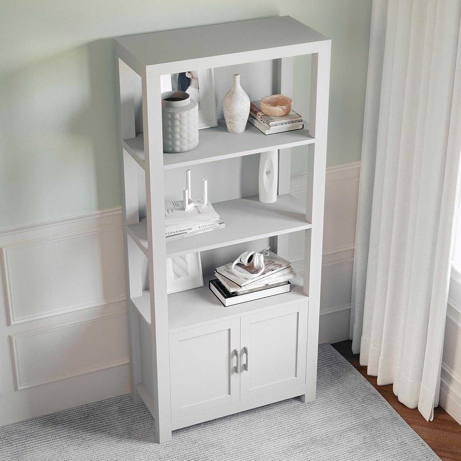 Martha Stewart Teague Martha Stewart 68" Shaker Bookcase with Storage Cabinet