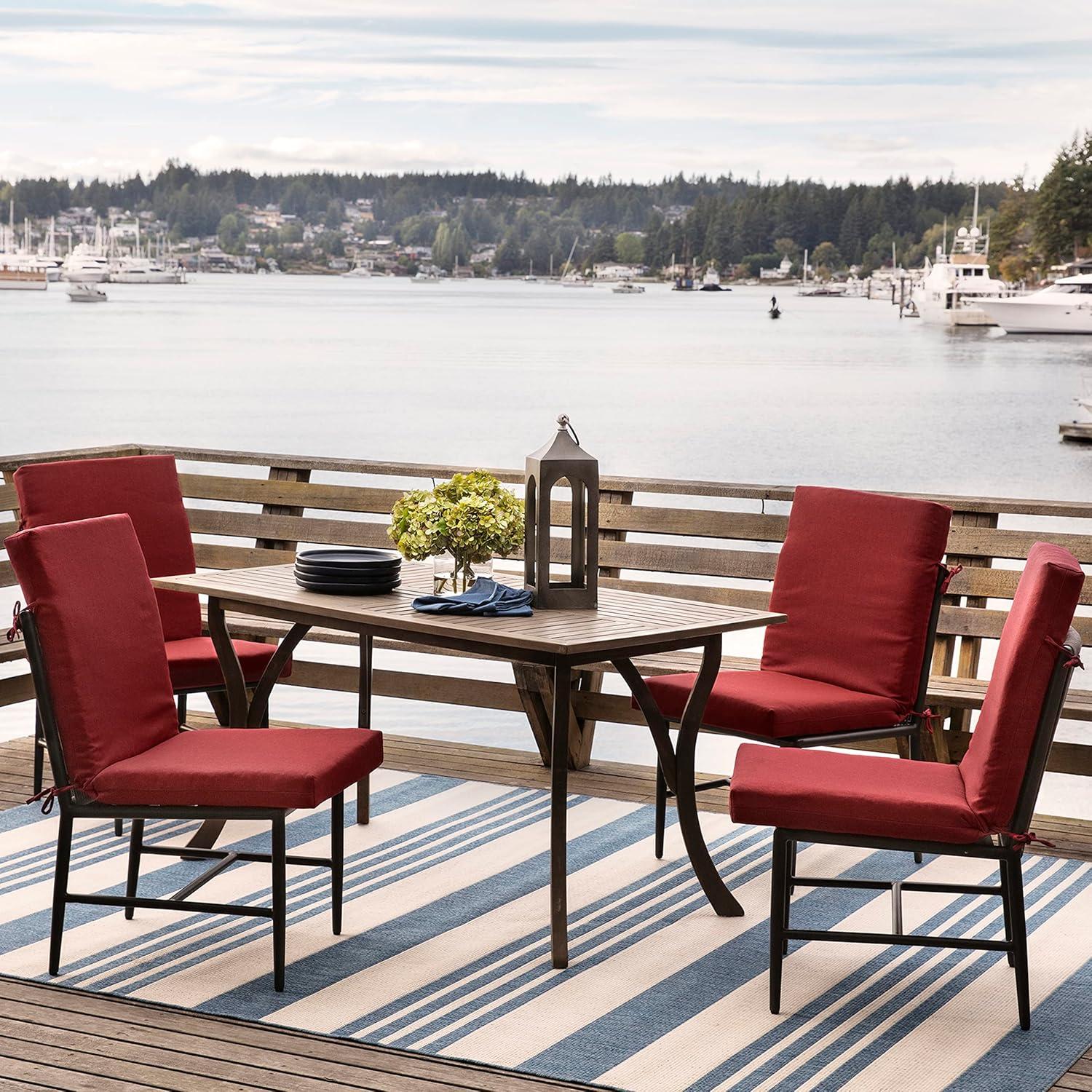 Arden Oceantex Outdoor Chair Cushion 20 x 20, Nautical Red