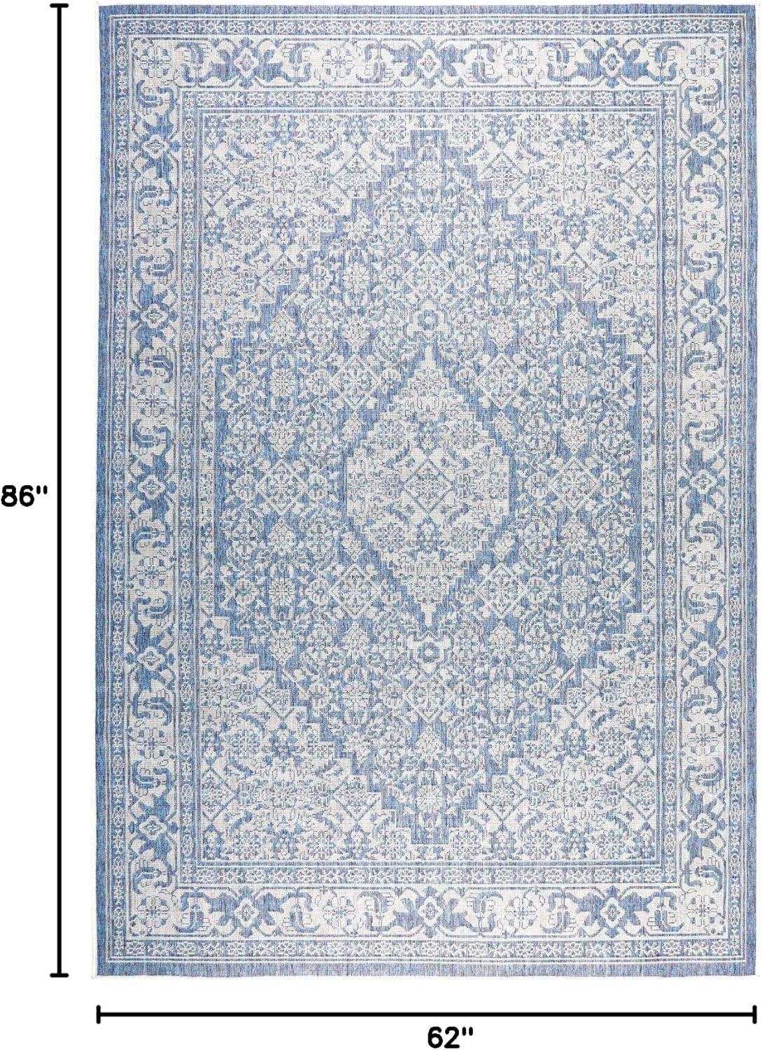 Persian Persian Inspired Blue/Gray Area Rug