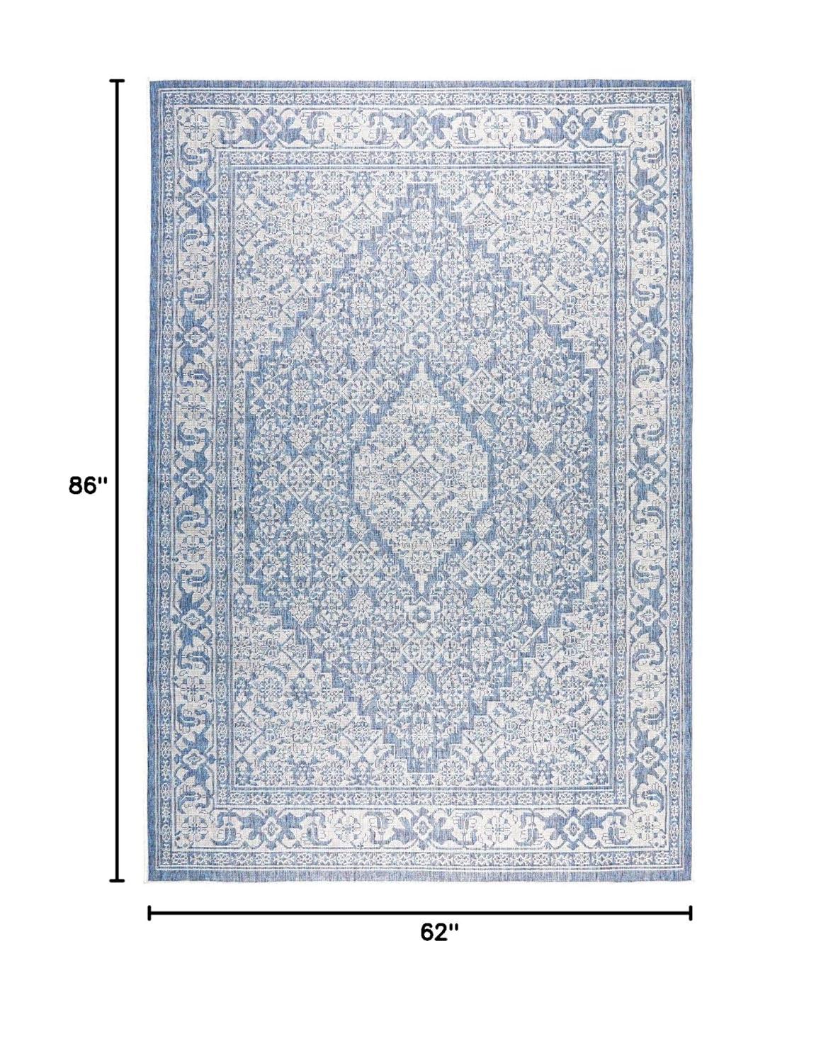 Persian Persian Inspired Blue/Gray Area Rug