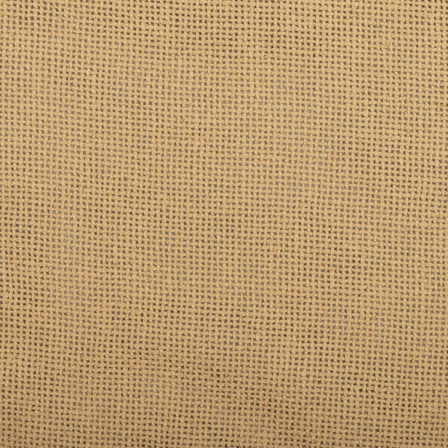 VHC Brands Burlap Chair Pad Dining Room, Kitchen Seat Cushion 15x15 Features Ties in Natural Tan