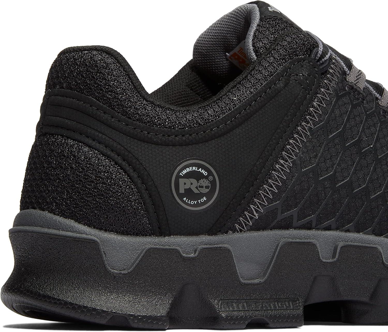 Black Mesh Nylon Steel Toe Slip Resistant Work Shoe