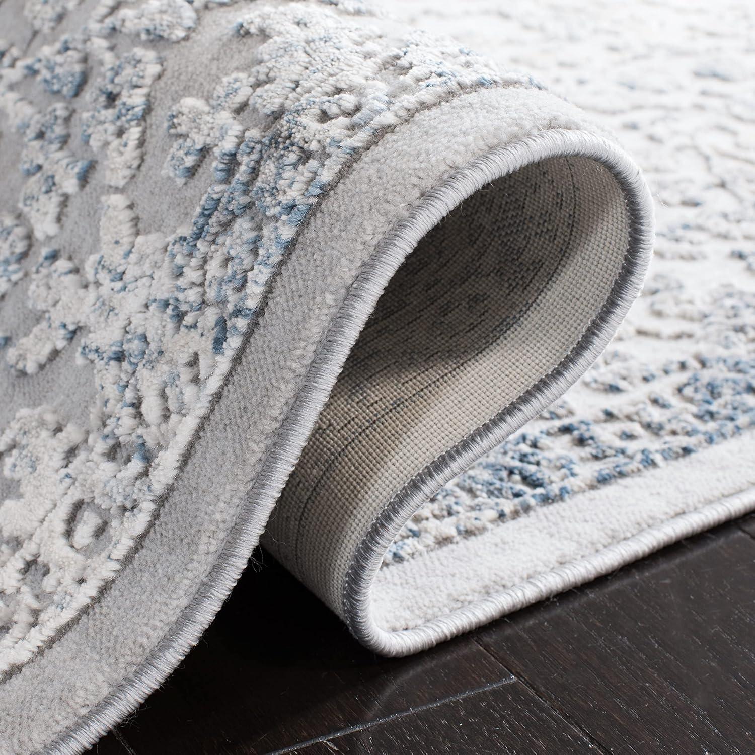 Invista INV403 Power Loomed Area Rug - Grey/Blue - 8'x10' - Safavieh.