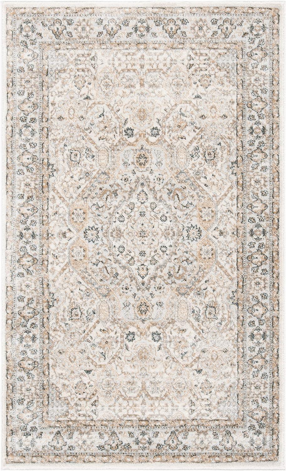 Elysian Blue 26" Round Hand-Knotted Stain-Resistant Rug