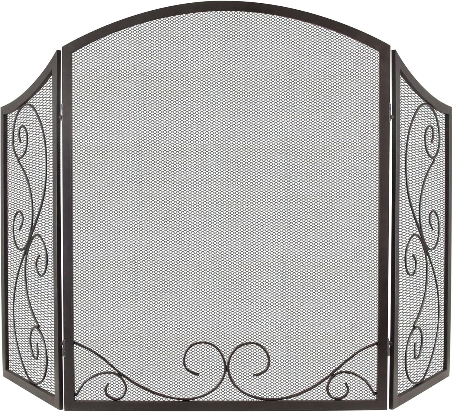 Pleasant Hearth FA995S Steel Iris Scroll Fireplace Screen