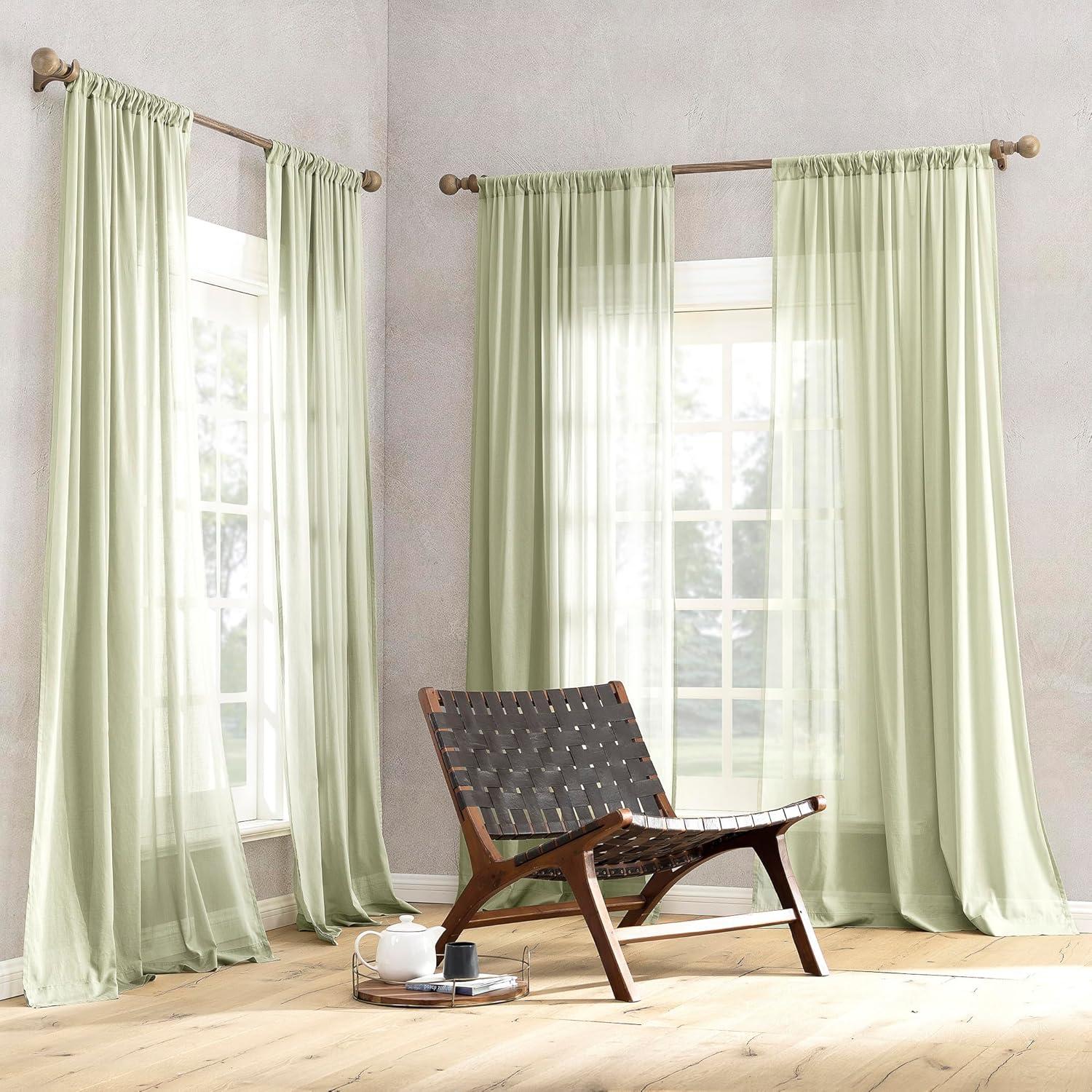 Wayfair Basics® 100% Cotton Sheer Rod Pocket Curtain Panel