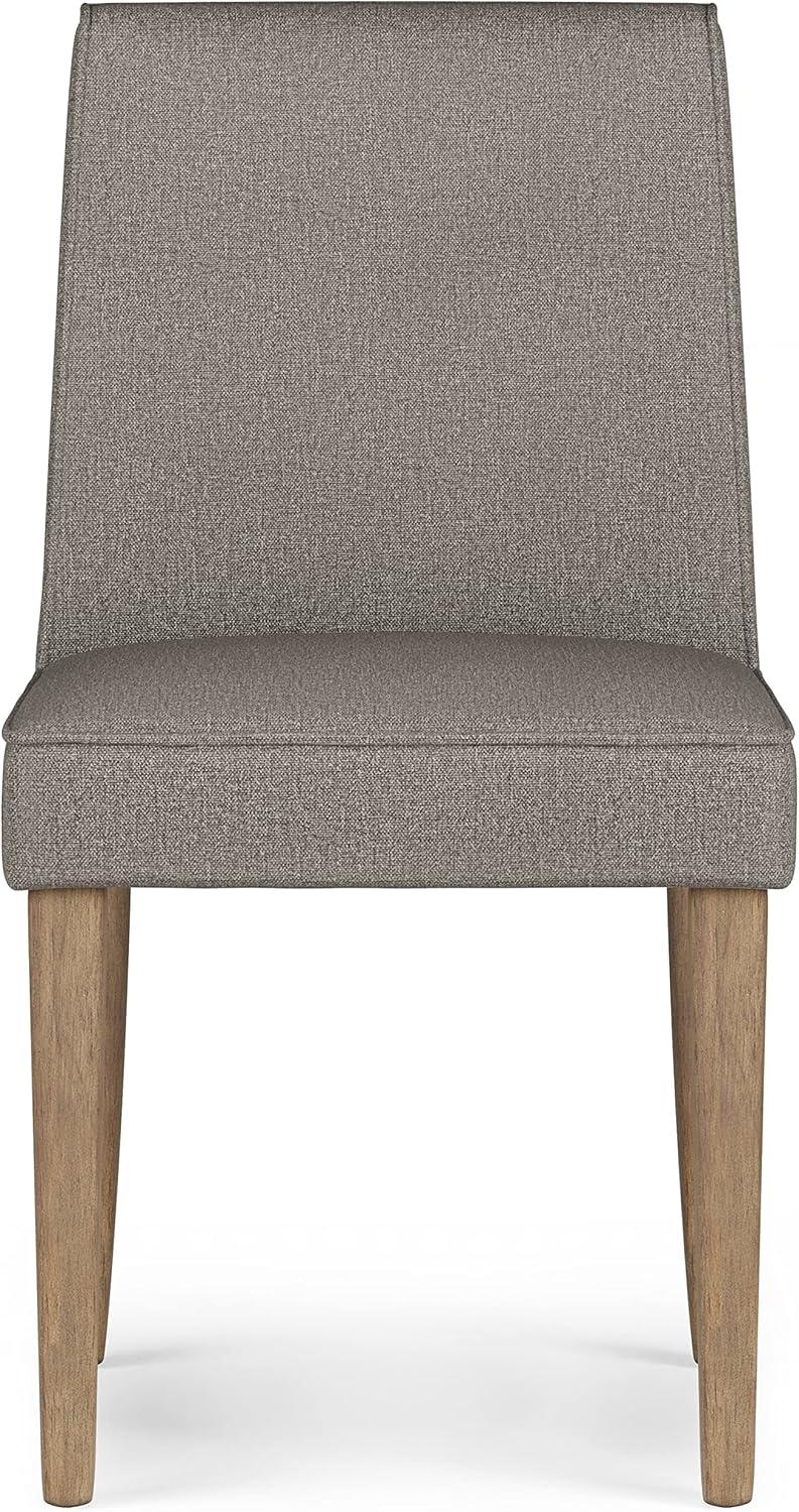 Simpli Home Bartow Contemporary Dining Chair in Taupe Woven Polyester