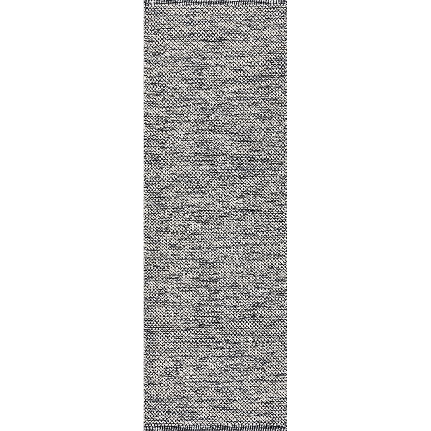 Nuloom Alessi Solid Farmhouse Cotton Kitchen Runner Indoor Area Rug - Hallway, Entryway, 2' 6" x 10', Gray