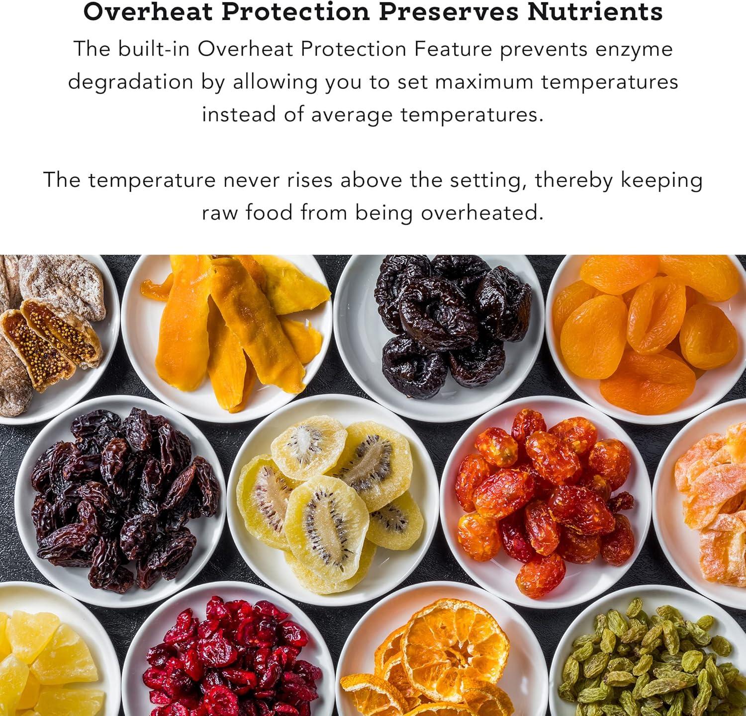 Tribest Sedona Classic Food Dehydrator with Stainless Steel Trays – Black