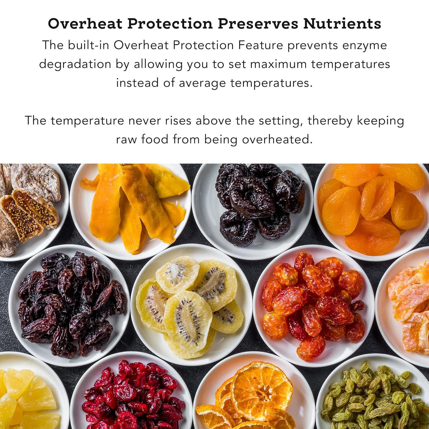 Tribest Sedona Classic Food Dehydrator with Stainless Steel Trays – Black