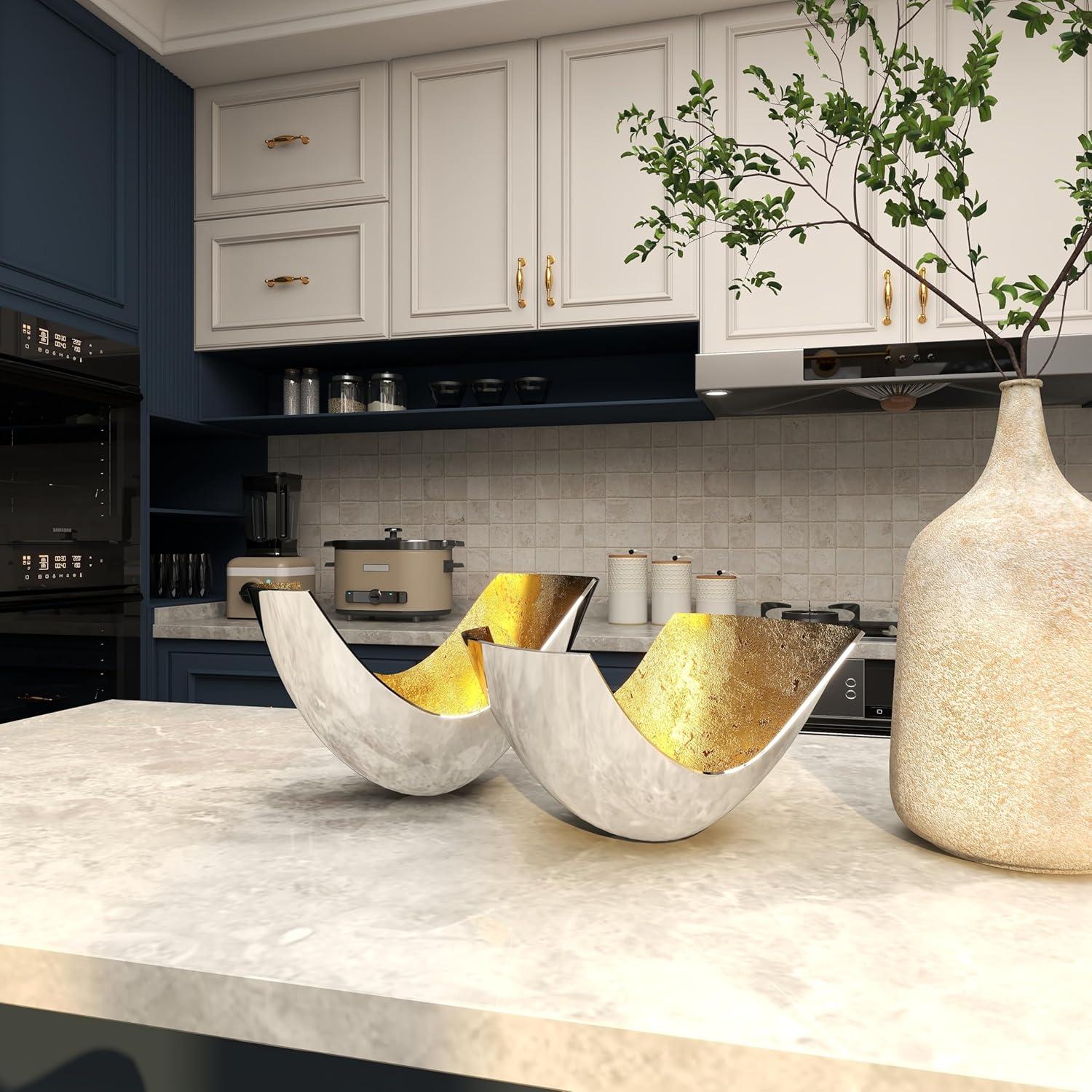 Mercer41 Borealis Aluminum Decorative Bowl 2